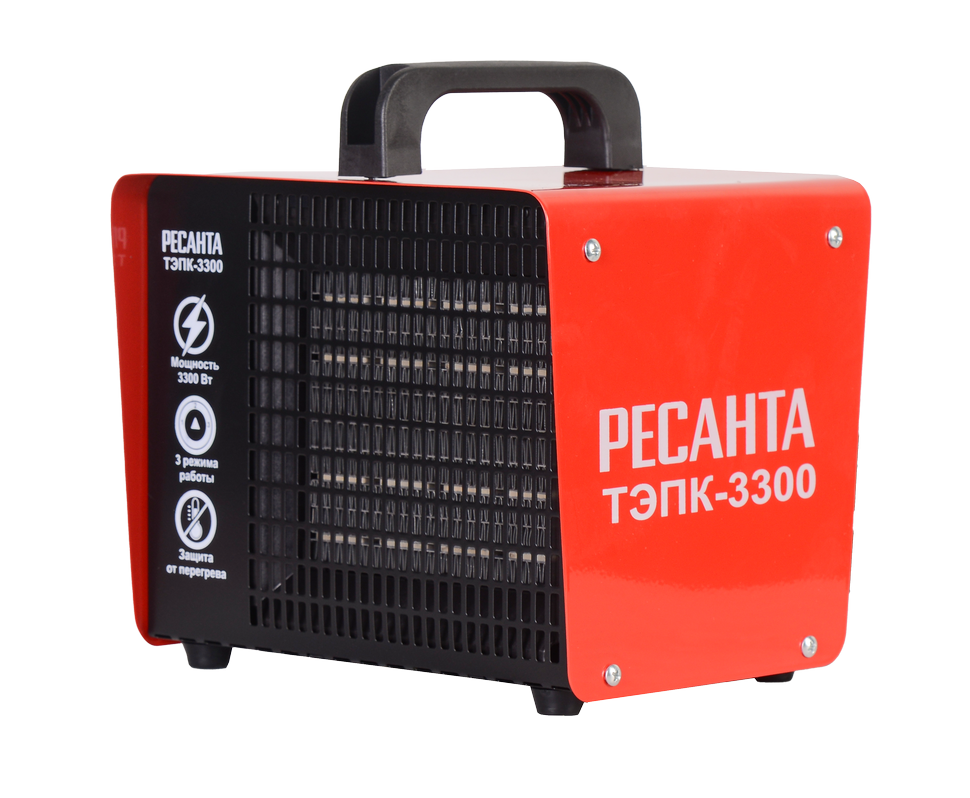 Тепловая электрическая пушка ТЭПК-3000 (ТЭПК-3300) (керам.нагревательный элемент) Ресанта